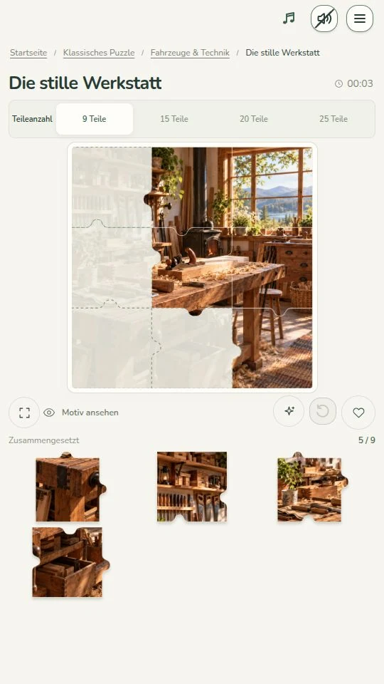 Living Puzzle Collection – The quiet workshop · 9 pieces