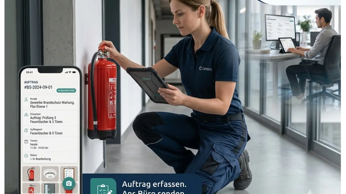 Wartung eines Feuerlöschers