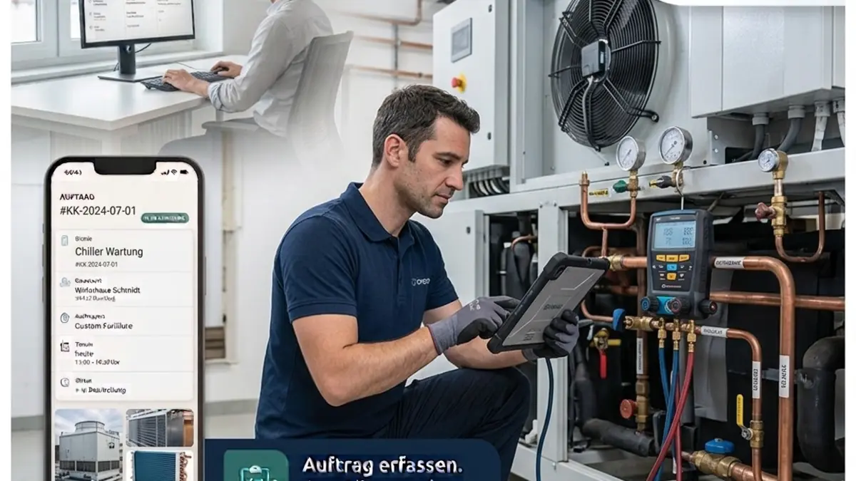 Arbeiten an einer Klima- und Kälteanlage